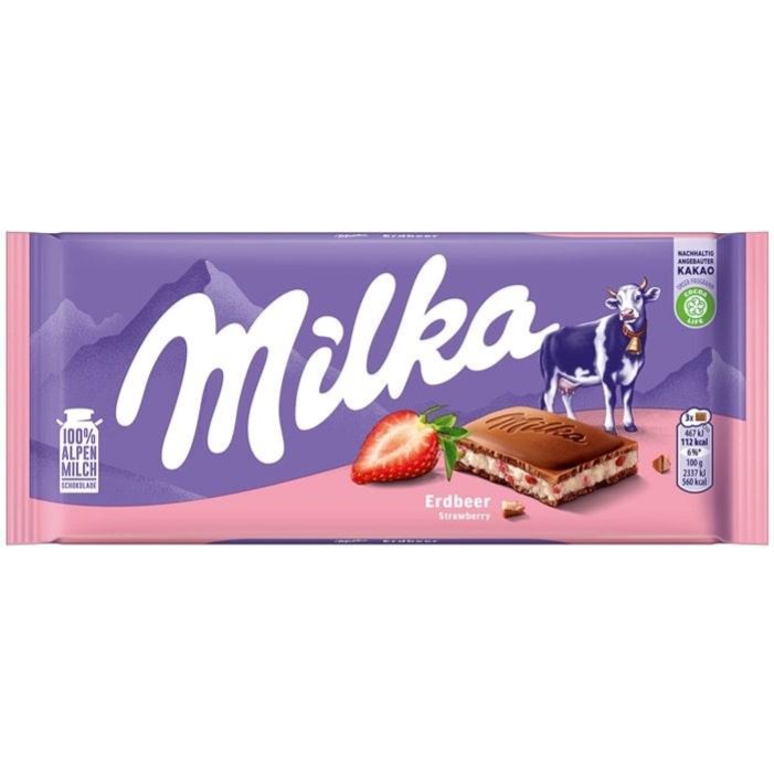 Купить шоколад Milka с клубникой 100г – выгодные предложения, акции и скидки